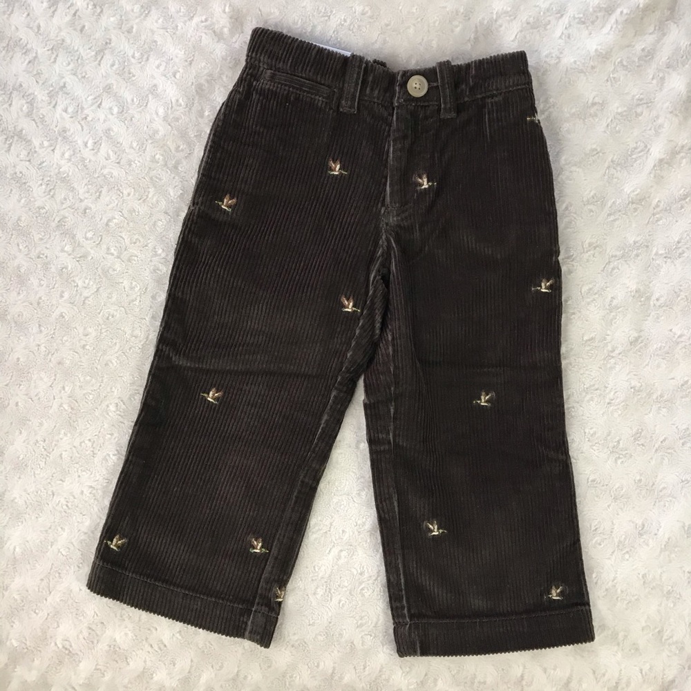 Crewcuts Mallard Duck Embroidered Pants Corduroy